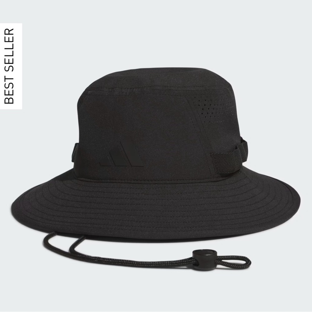 Adidas Black Bucket Hat with Adjustable Strap